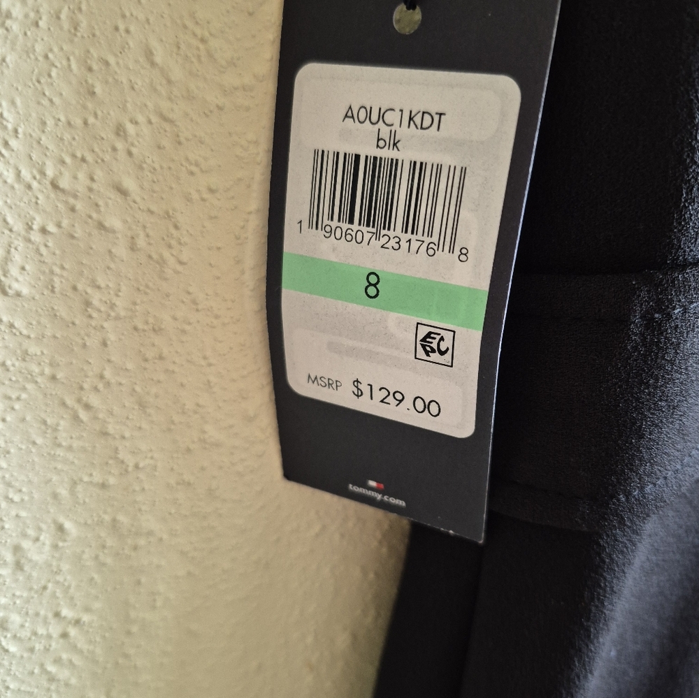 Tommy Hilfiger Black Cropped Jumpsuit Size 8 - Picture 6 of 10